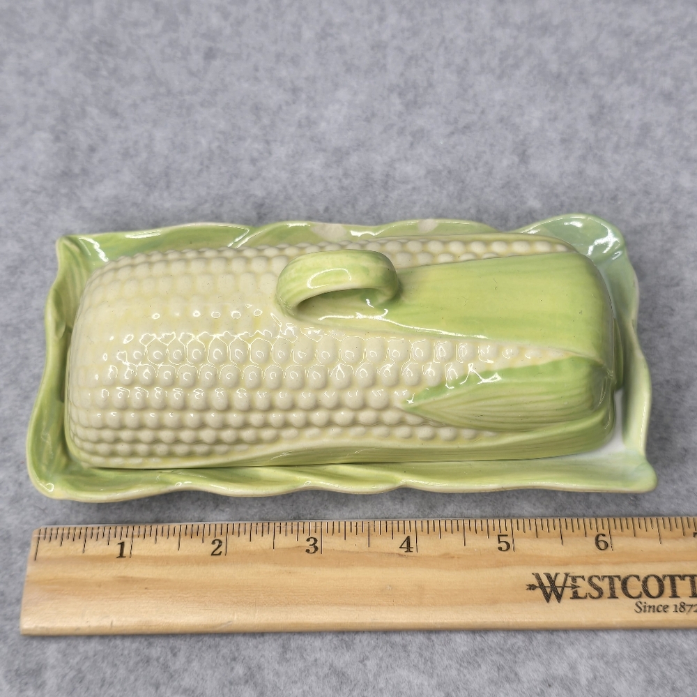 Vintage Ceramic Corn on the Cob Butter Dish - Farmhouse Kitchen Decor - Picture 11 of 13